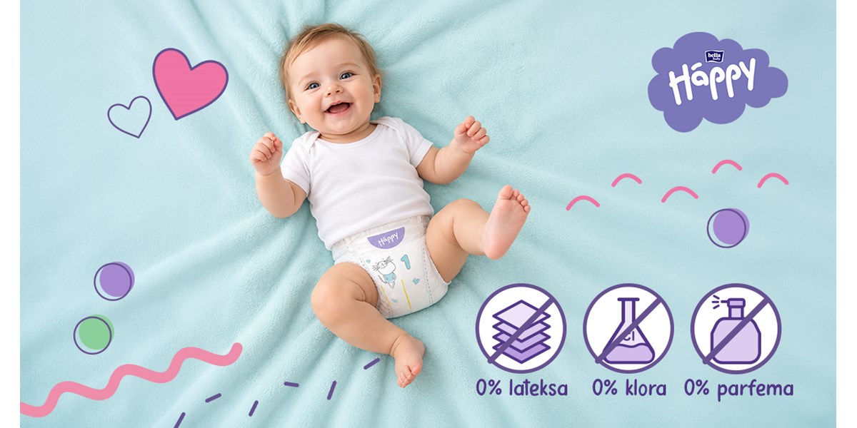 Dječje pelene bez lateksa, klora i parfema: Bella Baby Happy