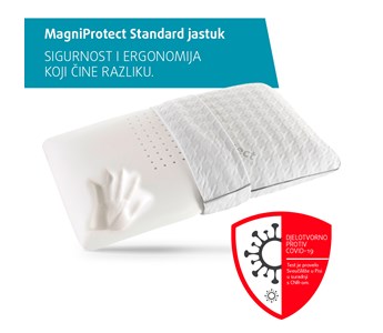 Jastuk Standard tradicionalnog oblika s antivirusnom i antibakterijskom navlakom MagniProtect