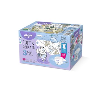 Bella Baby Happy dječje pelene Midi,  br.3, BOX paket 